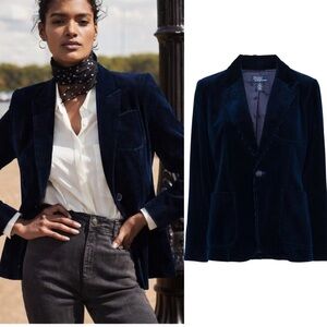 Polo Ralph Lauren Navy Corduroy Blazer Size 12 Classic Old Money Style Jacket